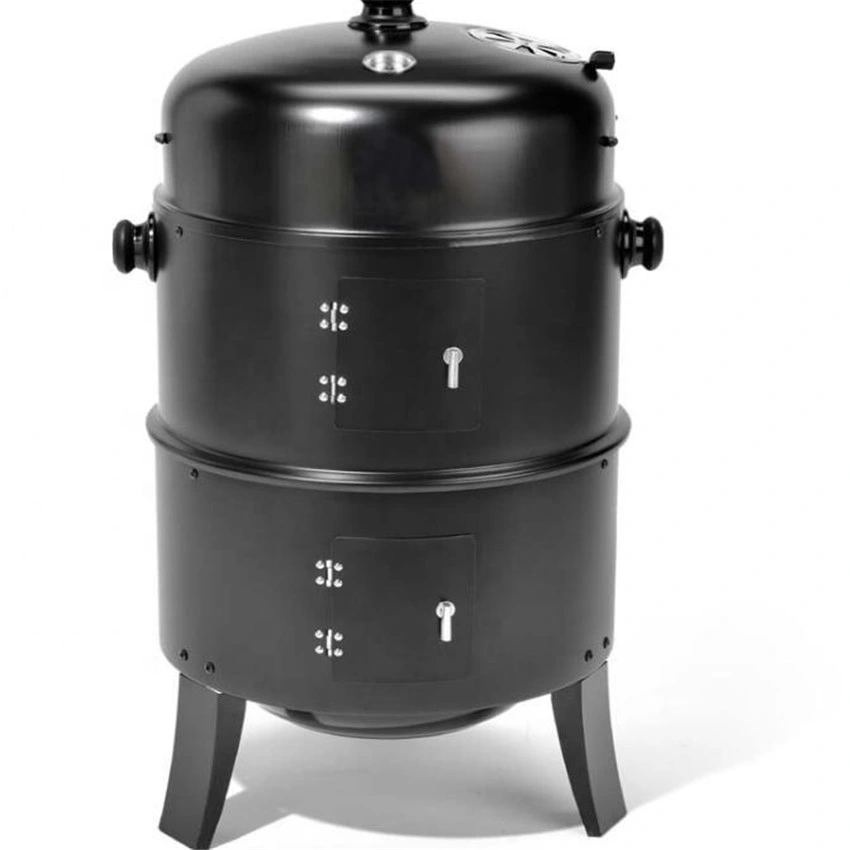 Pellet Pit Barrel Charcoal Offset BBQ Smoker Outdoor Grill Trailer Vertical